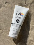 La Sol Mineral Zinc Sunscreen SPF 30 on the sand